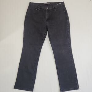 Levi's 505 Straight Leg Jeans Women's 12 Black Denim Stretch